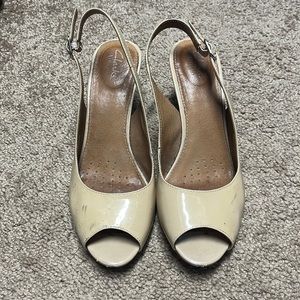 Patton, leather, beige heels
